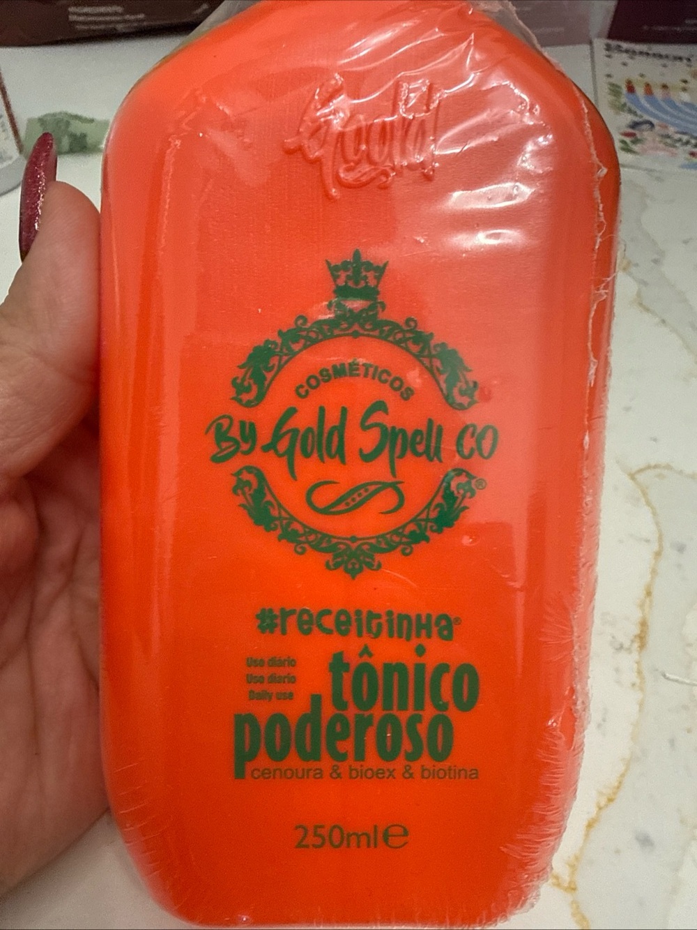 Tonico Poderoso Gold Spell Brazilian Hair Growth 250ml, 8.4 oz NEW  Exp. 2029